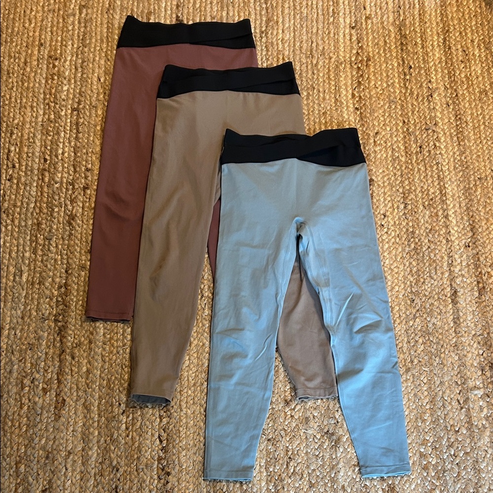 Set of 3 Le Ore Corso Crossover Leggings Size Small